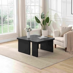 Airsurfer 47.24*23.62 and 35.43*31.49 inch Rectangle Wood Detachable Coffee Table,Single L Shape Farmhouse Coffee Table for Dining Room,Garden - 1 of 4