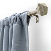Lumi Home Furnishings 28"x48" Decorative Drapery Single Rod Set with Square finials Silver - 2 of 4