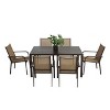 GDFStudio Eudora Outdoor Weatherproof 7 Pieces Patio Dining Set with 6 Textilene Chairs - 2 of 4