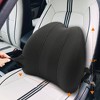 Cheer Collection Memory Foam Lumbar Support Pillow for Office Chair, Car Seat, Recliner – Black - 3 of 4