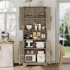 Freestanding Kitchen Pantry Cabinet with Doors and Adjustable Shelves, 70" Tall Storage Cupboard, Versatile Cabinet - 4 of 4