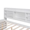 PAGED Twin Size Platform Bed Modern Wooden Bed Frame with Trundle, Open Shelves and Storage Drawers for Bedroom - 3 of 4
