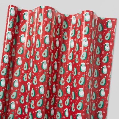 55 sq ft Avocados Gift Wrap Red - Wondershop™