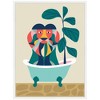 Kate & Laurel All Things Decor 18"x24" Sylvie MCM Lion in Bathtub Framed Canvas by Rachel Lee White - 2 of 4