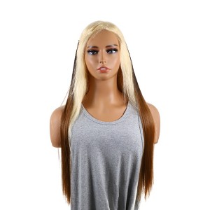 Unique Bargains Women's Straight Long Hair Hair Extensions High Temperature Fiber Gradient Brown 1 Pc - 1 of 3