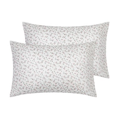 Unique Bargains Floral Printed Envelope Closure Breathable Soft Pillowcase Queen 20" x 30" 2 Pcs