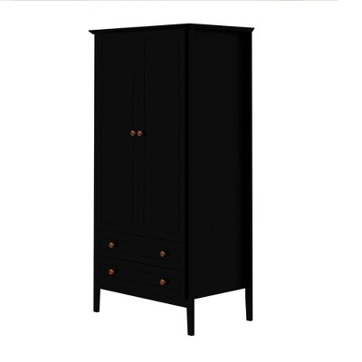 Crown Black Full Wardrobe with Rose Gold Knobs