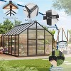 12 x 8 FT Greenhouse, Greenhouse with Aluminum Frame, Lockable Door and Ajustable Roof Vent  for Outside Garden Backyard, Patio, Black - 3 of 4