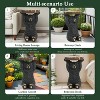 ORRD Black Bear Side Table, Hand-Painted MGO Bear Statue Pedestal End Table for Home, Office, Living Room & Outdoor Décor - 4 of 4