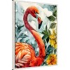 Amanti Art Flamingo in Flowers by Justyna Jaszke Framed Canvas Wall Art - 2 of 4