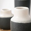 Sullivans Set of 3 Ceramic Vase 7"H, 5.25"H & 3.75"H White and Black - 4 of 4