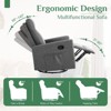 Swivel Recliner Chair, Glider Nursery Chair for Living Room, Extra Large Footrest, High Back, Upholstered Deep Seat - 2 of 3