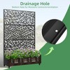 1 Piece Black Wrought Iron Flower Shaped Outdoor Planting Box with Climbing Frame, Raised Garden Bed - 3 of 4