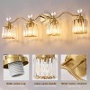 POWLIG 34.8-in 4-Light Gold Dimmable Bathroom Transitional Vanity Light with Crystal Shade - 4 of 4
