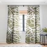 Ninola Design Japandi Minimal Marker Beige Single Panel Sheer Window Curtain - Deny Designs