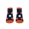 NFL Chicago Bears Big Dot Sleep Socks: Polka Dots Knit Ankle Socks, Cozy Lined - 3 of 3