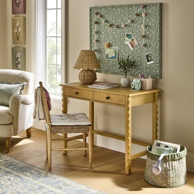 Wood Desk with Drawers - Thumbnail 2