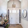 LNC Quaint 4-Lights 13.5" Farmhouse Square Pendant  Lights,  Grayish White Wood and Brushed Black - 4 of 4