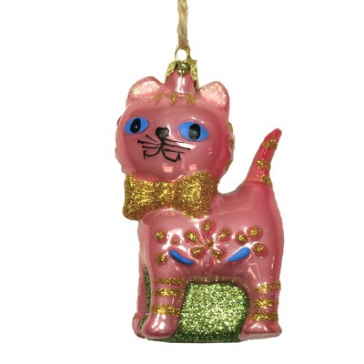 Holiday Ornament 3.75" Retro Cat Easter Spring Kitsch Kitten  -  Tree Ornaments