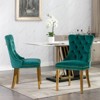 NicBex Set of 2 Dining Chair Modern Tufted Chairs with Steel Legs Upholstered Velvet Fabric Dining Room Armless Chair Lounge - 4 of 4