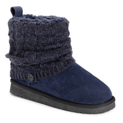 Essentials By Muk Luks Women s Laurel Boots Navy 11w Target