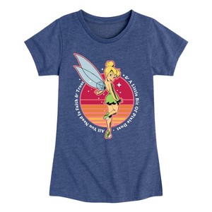 Girls' - Disney - Peter Pan Fitted Short Sleeve Graphic T-Shirt - 1 of 4