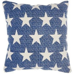 Life Styles Printed Stars Oversize SquareThrow Pillow Navy - Mina Victory, White Blue