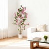 Artificial Bougainvillea Tree, 4FT Tall Faux Silk Bougainvillea Floral Tree w/Realistic Trunk Fake Bougainvillea Plant for Living Room Bedroom - 2 of 4