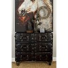Traditional 6 Drawer Faux Leather Chest Black - Olivia & May: No Assembly, Divided Storage - 2 of 4