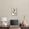Art Remedy Delicate Blue Flower Minimalistic Botanical and Floral Art Prints Framed - 2 of 4