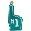 Old World Christmas Blown Glass Ornament for Christmas Tree, Miami Dolphins Foam Finger - 3 of 4