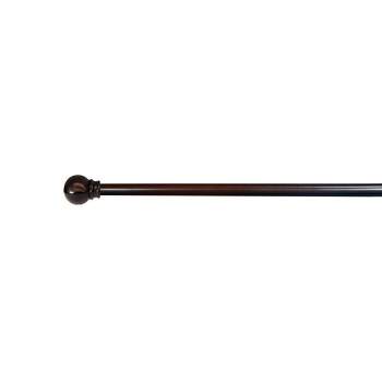 Vogue Adjustable Steel Rod Set with Ball Finial 5/8" Diameter Espresso by Versailles