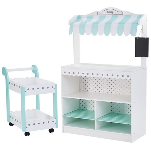 Teamson Kids My Dream Bakery Shop and Pastry Cart Wooden Play Set, White/Mint - image 1 of 4