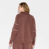 Women's Peanuts Go Sports Fleece Graphic Pullover Sweatshirt - Brown - 3 of 3