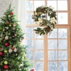 6ft Christmas Garland with Lights | Battery-Powered Pine Cone Garland w/Berries, Bows, Flowers & Ball Ornaments for Fireplace Mantle - 2 of 4