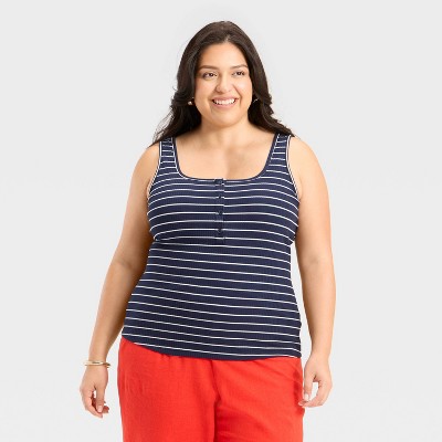 Women's Henley Tank Top - A New Day™