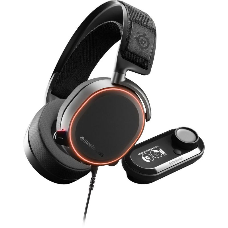 SteelSeries 61453 Arctis Pro + GameDAC Wired DTS X v2.0 Gaming Headset for PS5, PS4 and PC - Black Certified Refurbished, 1 of 5