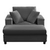 Mjkone 43" W Oversized Chaise Lounge Chair Indoor with Ottoman - 3 of 4