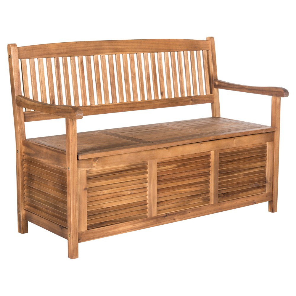 Brisbane Storage Bench Teak Safavieh