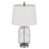 Cal Lighting Solaro distressed glass table lamp with hardback taper drum shade - 3 of 4