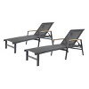 Outdoor Aluminum Chaise Lounge Chairs,Set of 2 Adjustable Mesh Patio Lounge Chair,Modern Chaise Lounge Chair for Poolside Garden-Cuddlewood - 3 of 4