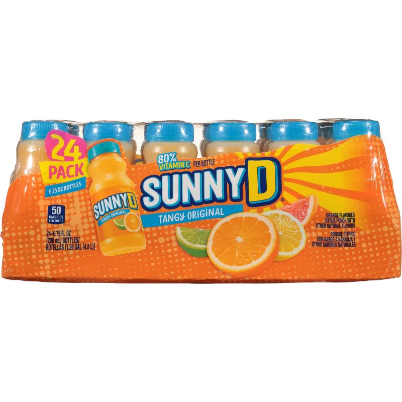 SunnyD Tangy Original Orange Citrus Punch Juice Drink - 24pk/6.75 fl oz Bottles, 4 of 6