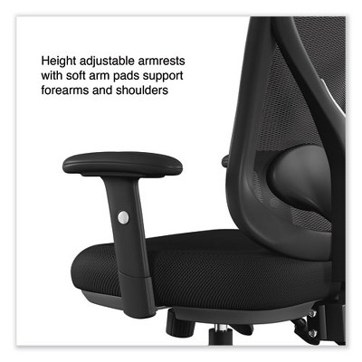 Aeson Series Multifunction Black Mesh Task Chair with Adjustable Arms