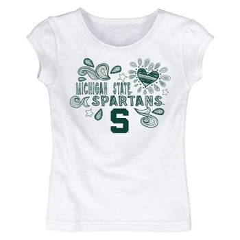 NCAA Michigan State Spartans Toddler Girls' White T-Shirt