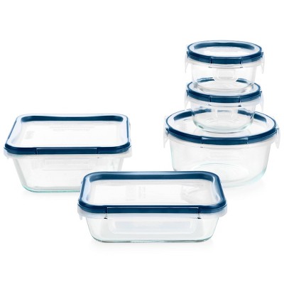 Pyrex 10pc Freshlock Microban Glass Food Storage Set : Target