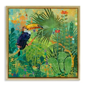 Stupell Industries Toucan Rainforest Nature Floating Frame Canvas Art - 1 of 4