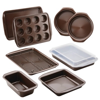 Chocolate Brown Nonstick 12-Cup Muffin Pan with Wide Handles