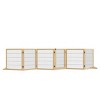 6 Panel Foldable Wooden Dog Gate,170" Pet Safety Barrier with 2 Support Feet for Doorways and Stairs-LAOTIES - 4 of 4