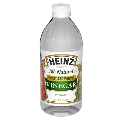 Heinz All Natural Distilled White Vinegar with 5% Acidity, 16 fl oz Bottle (Pack of 2)