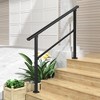 LOVMOR Hand Rails for Outdoor Steps, Wrought Iron Railing, Exterior Hand Railing for Steps, Porch Railing Kit - 2 of 4